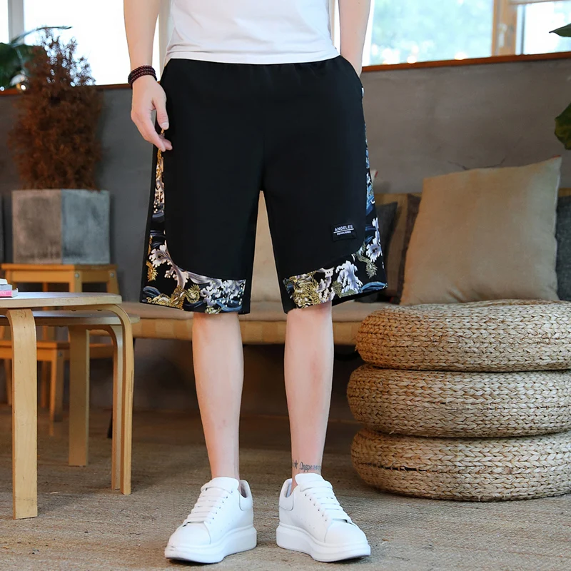 

Ice Silk Men's orts Summer Thin Loose Casual Five-Quarter Length Trendy Brand Loose Fit Breathable Comfortable Urban Sle