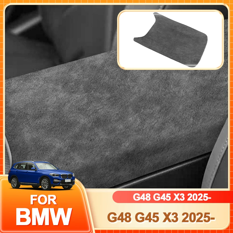 

Glasses Holder Hot For BMW G48 G45 X3 (2025-) Car Center Console Armrest Storage Box Protection Sticker Trim Made of Alcantar