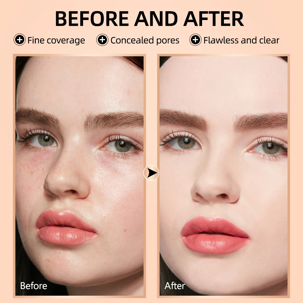 QIBEST Liquid Concealer Cream Waterproof Full Coverage Foundation Long Lasting Face Scars Acne Cover Smooth Moisturizing Makeup