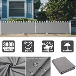Customize Grey 100% Polyester Waterproof Balcony Privacy Screen Net Terrace Windproof Fencing Net Rainproof Sun Shading Sails