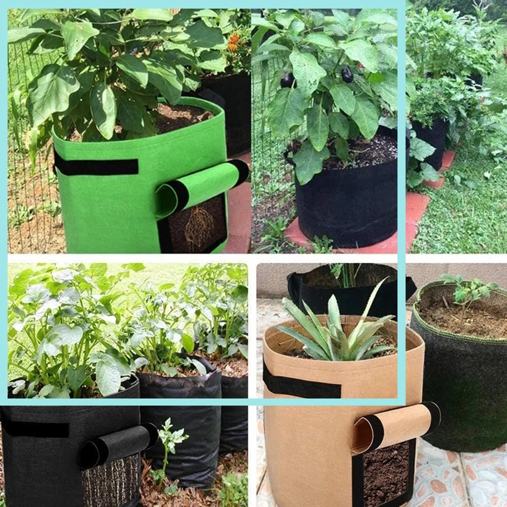 Plant Grow Bags Nonwoven Fabric Garden Potato Pot Greenhouse Vegetable Growing Moisturizing Vertical Tools B2