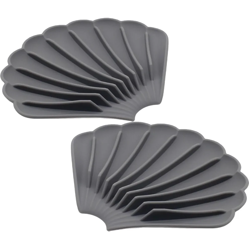 

2pcs Silicone Soap Holder Self-Draining Bar Soap Tray Non-Slip For Bathroom Kitchen Shower Sink Storage Organizer