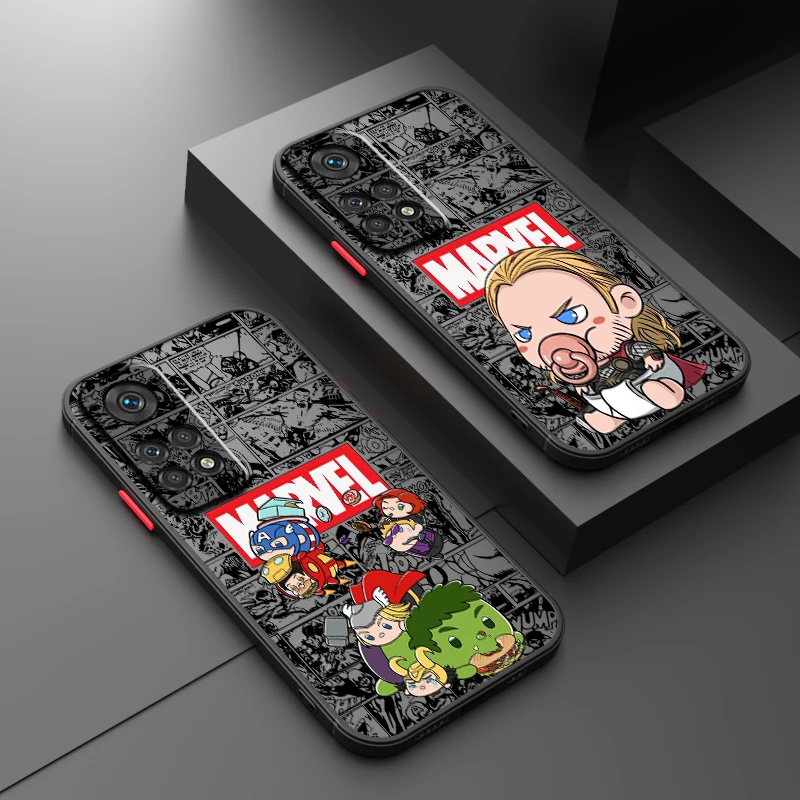 Cute Marvel Collection Cartoon Frosted Translucent For Redmi 8 3 9A 9C 9AT 9 9T 13R 10A 10C 10 11A 12C 12 13C 5G Soft