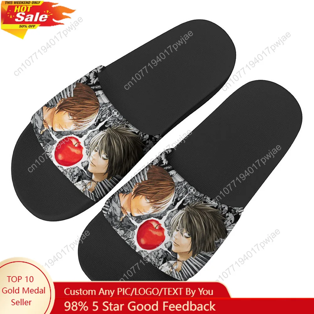 

Japan Anime DEATH NOTE Slippers Home Water Shoes Mens Womens Teenagers Outdoor Beach Pool Sandals Custom Summer Slipper