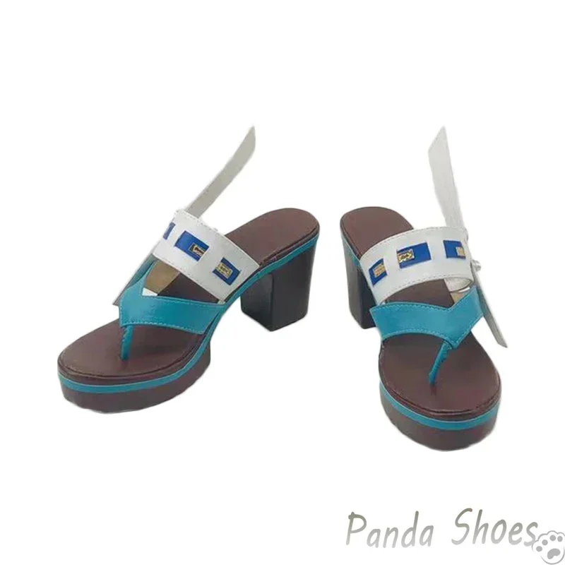 รองเท้าคอสเพลย์ ยาเอะ มิโกะ จากเกม Genshin Impact รองเท้าแตะสีเขียว รองเท้าบูท ยาเอะ มิโกะ สำหรับงานคอสเพลย์ งานปาร์ตี้ฮาโลวีน