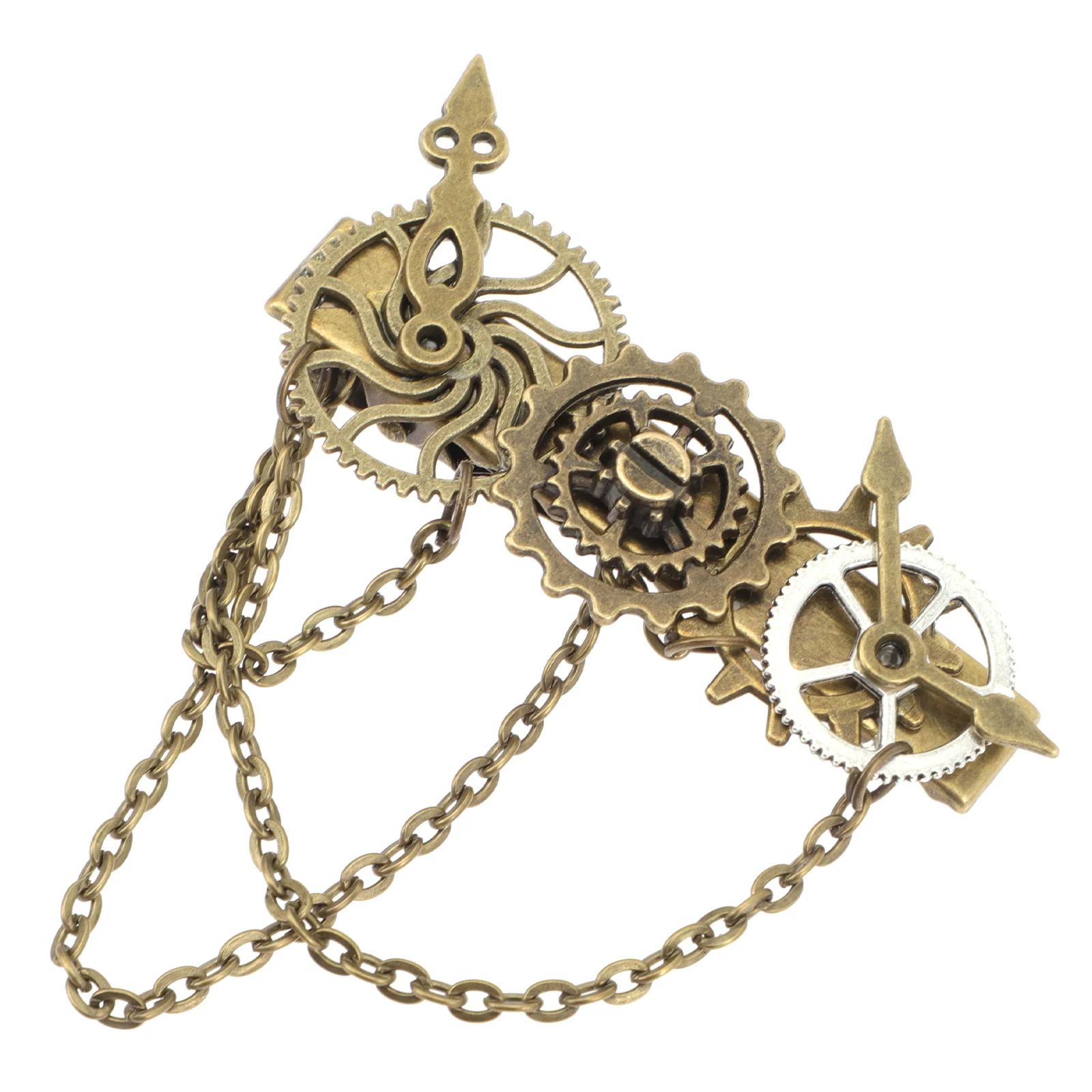 

Punk Hairpin Alloy Chain Clip Vintage Headdress Steampunk Gear Decor Gothic Steam Punk Hairpins Goth Accessories Clips