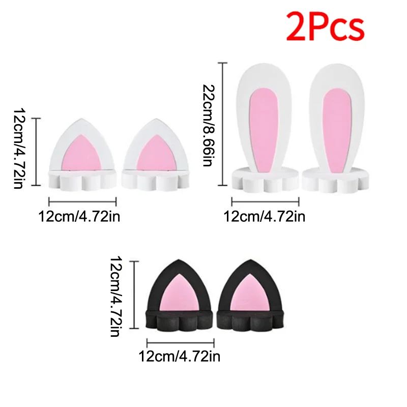 2*Car Roof Decoration Exterior Ornaments Car Modification Personality Cute Cartoon Car Exterior Rabbit Ears Cat Ear Decorations‘