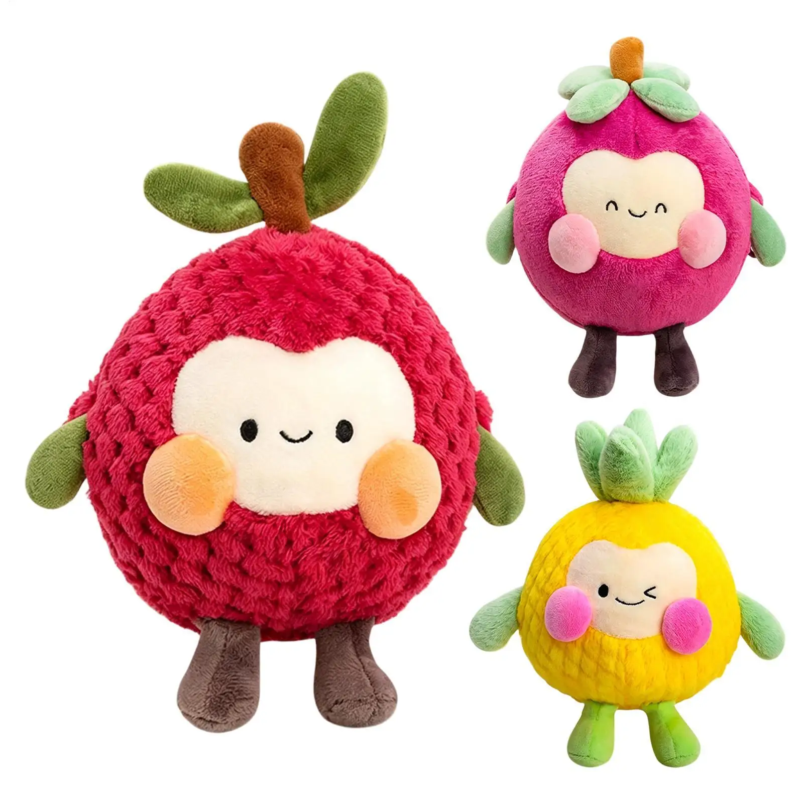 Interactive Music Plush Toy Electric Bouncing Ball Speech Imitation Plush Fruit for 6 Months and Older Boy Girl Kids Crawling