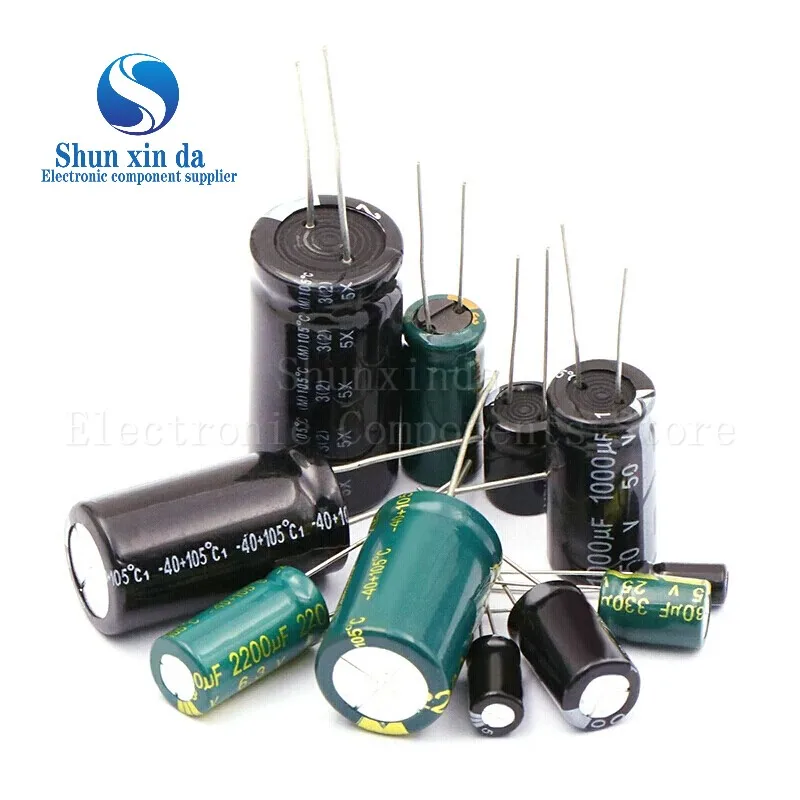 10/50PCS High Frequency 22UF 25V 50V 250V 400V 450V 5*11/10*17/13*20MM Low ESR Aluminum Electrolytic Capacitor DIP