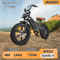 JANSNO X50P Electric Bicycle 750W Motor 48V14AH Battery Off-Road Motorcycle All Terrain E Bike 20*4.0Inch Fat Tire Electric Bike