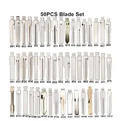 50pcs Remote Car Key Blade Blank Set for KD Xhorse JMD VVDI Remote for Renault Toyota BMW VW AUDI PSA Peugeot Citroen Ford