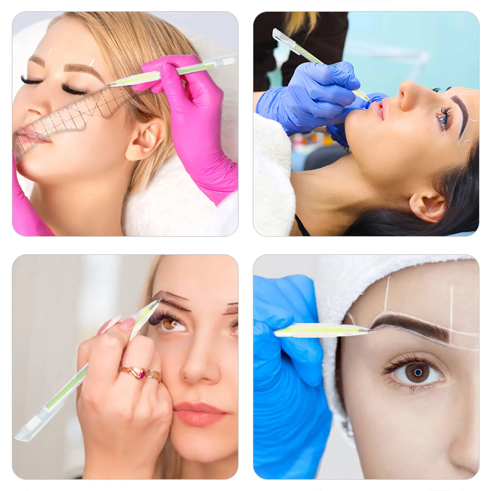 

6Pcs Skin Marking Pen Long-Lasting Smudge-Proof Eyebrow Mapping Tool for Surgery Earring Positioning Lightweight Precise