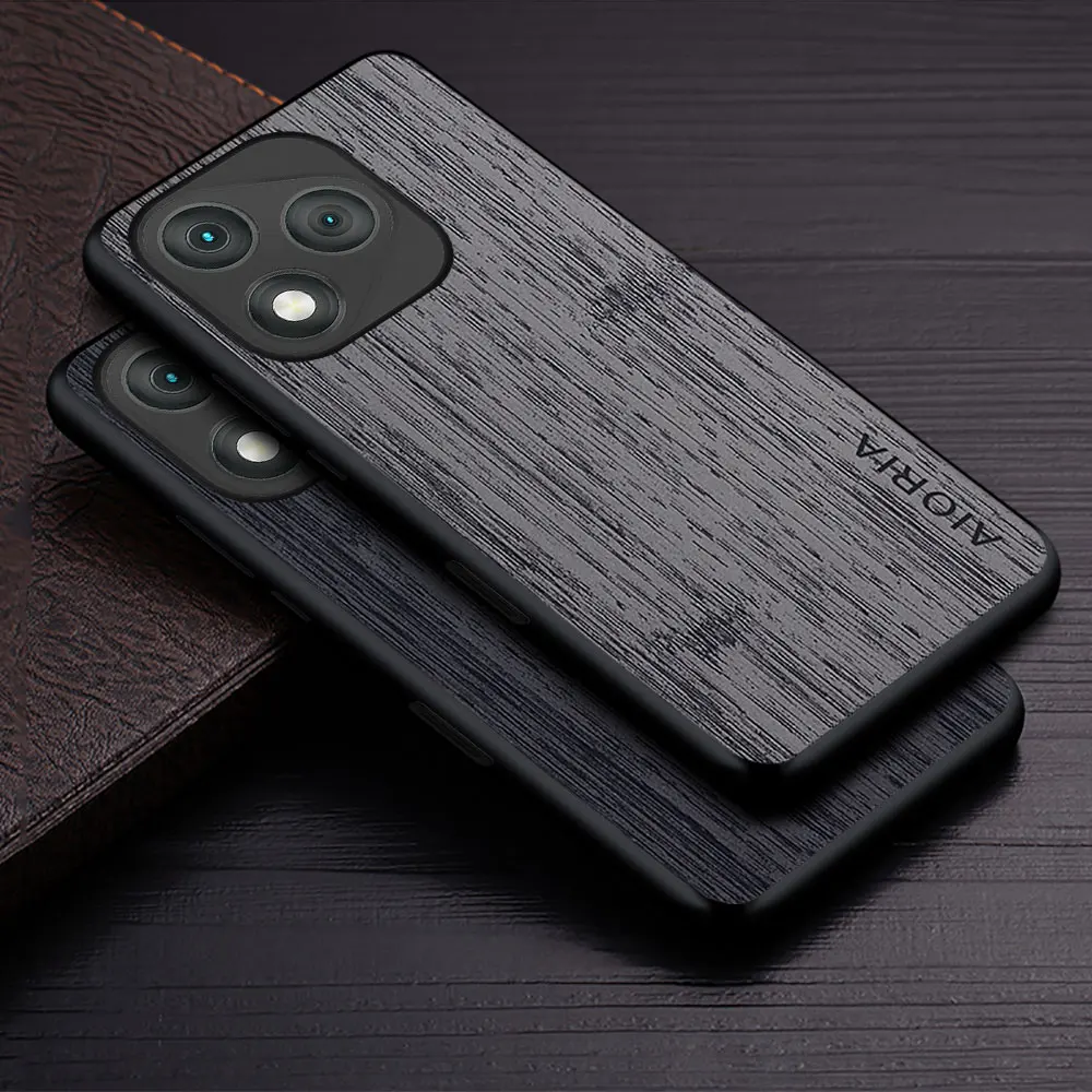 Funda para Honor 400 Pro Lite Smart funda de madera de bambú con diseño de cuero para teléfono funda de lujo para Honor 400 Pro funda capa