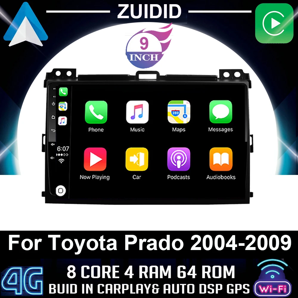 

For Toyota Land Cruiser Prado 120 Lexus GX470 Car Radio Multimedia Players Autoradio 2din Android CarPlay Auto Radio 2din dvd