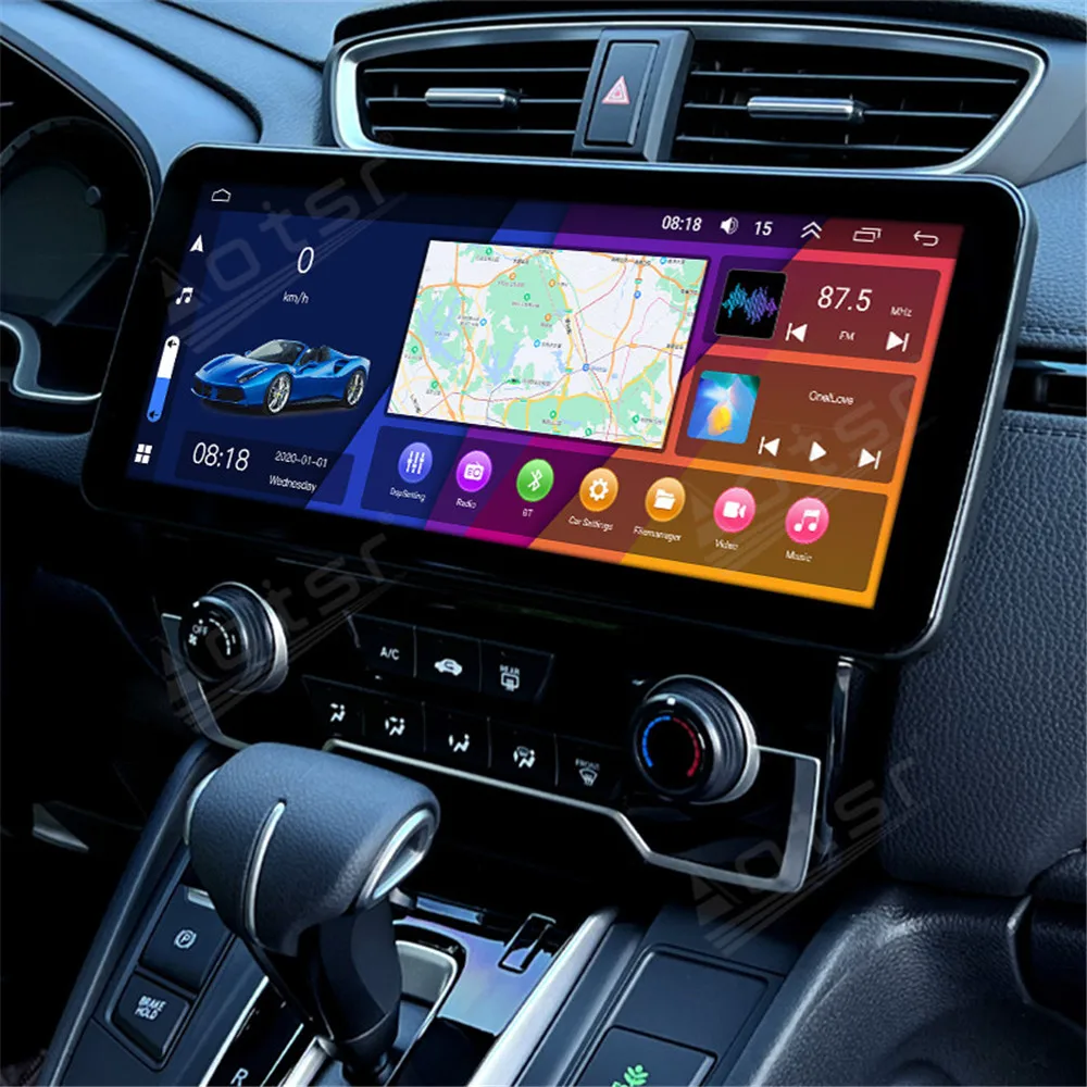 

12,3-дюймовый Android 13 для CRV 2017-2021 Автомобильный GPS-навигатор CarPlay HD Сенсорный экран Головное устройство Мультимедийный плеер Радио Авто Стерео