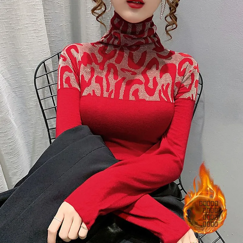 

2023 New Women's Fce-Lined Autumn Spring High Collar f Patchwork Floral Embroidery Base irt Korean Sle Long Sve ...