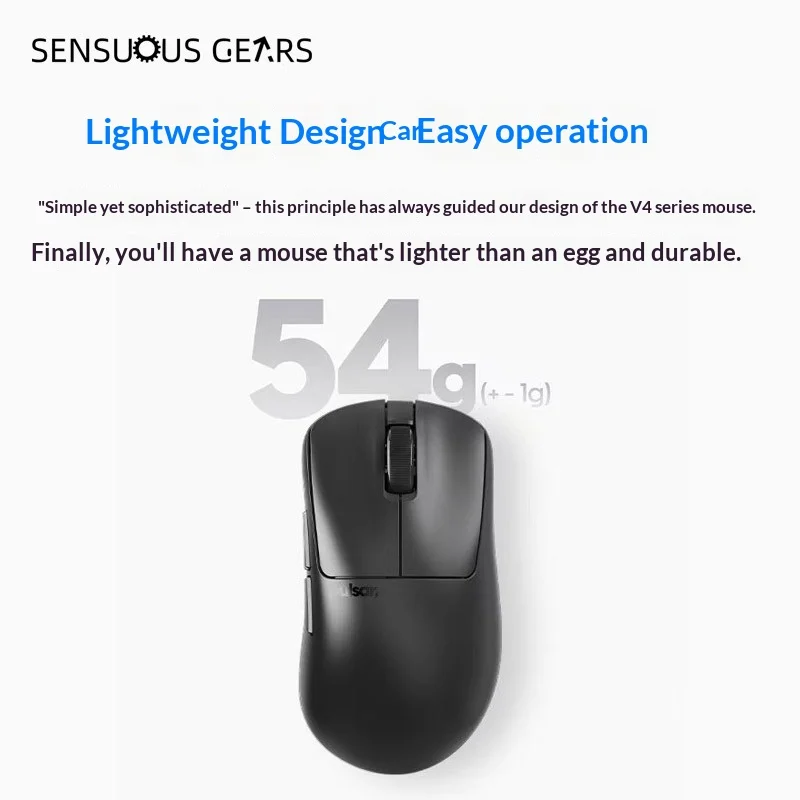 Pulsar Xlite V4 Wireless Gaming Mouse Right Hand Asymmetric Ultra Light XS-1 Sensor 8K Polling Rate 2.4G Wired Esports FPS Mouse