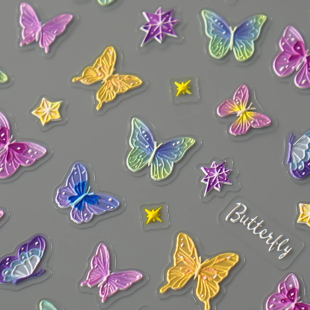 

Colorful Summer Butterfly Nail Sticker - Fun Vibrant Manicure Decorations for Manicure DIY Salon