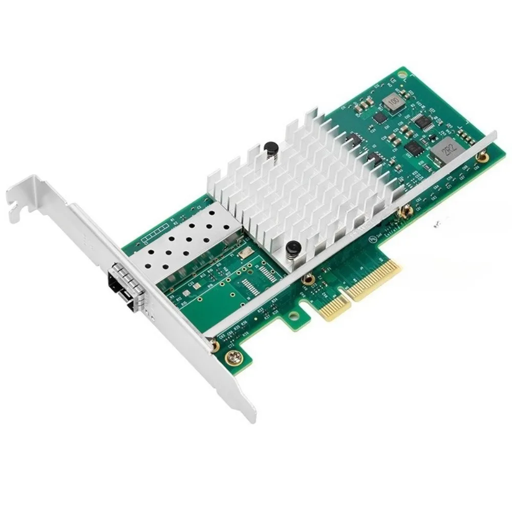 PCIe X4 Single Port 10G SFP+ Fiber Network Card, 10 Gigabit Ethernet Adapter Support PXE UEFI