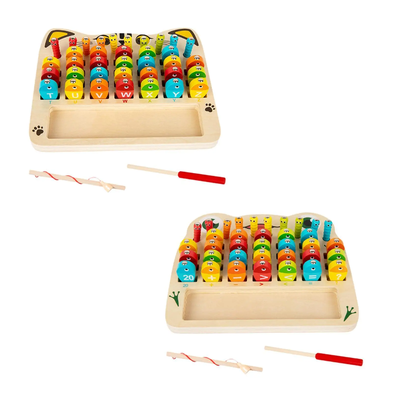 Fishing Game Toy Color Cognitive Early Educational Coordination Game for Kindergarten Kids Girls Boys Children Birthday Gifts