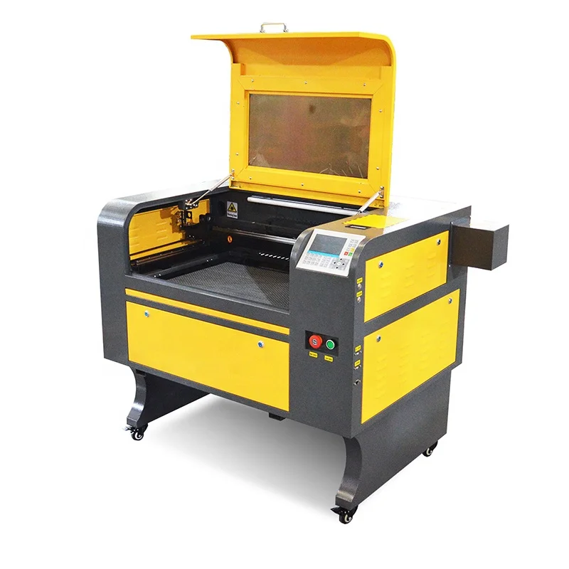 Machine de gravure laser avec rotation, découpeuse laser, jeans co2, qualité supérieure, 9060, 4060, 60W, 50W, ruida co2