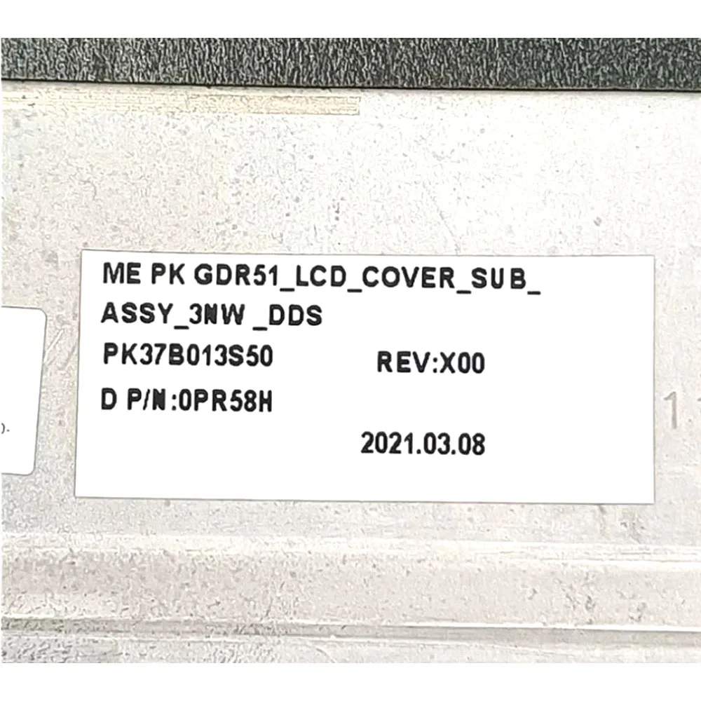 Laptop Top Cover For Alienware M15 R4 026PRP 26PRP PK37B013T00 Black Back Cover