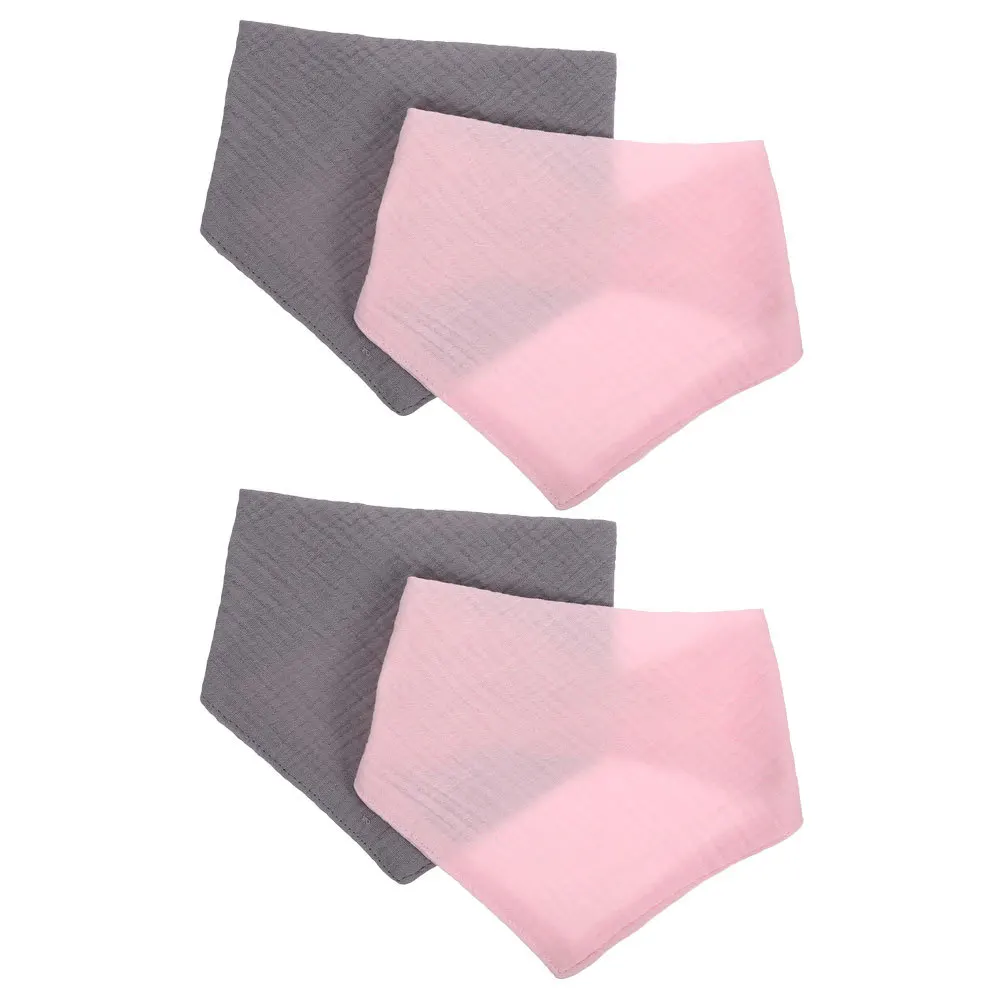 Baberos Bandana de algodón para bebé, niño y niña, Material PP, fácil uso, protección para babear, babero, 4 Uds.