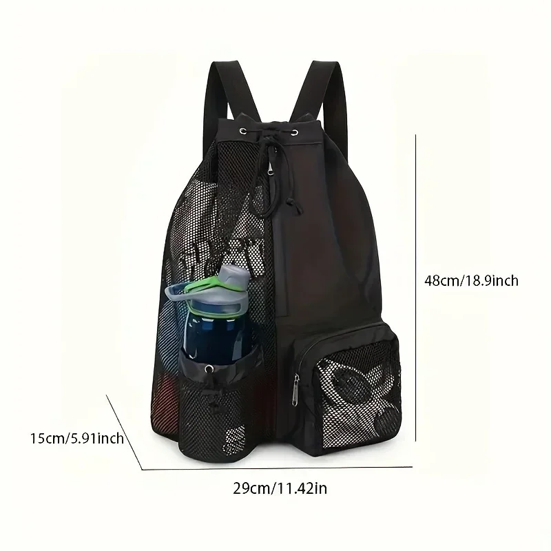 Schwimmtasche, Netz-Rucksack mit Kordelzug, bequem zu tragen, Strand-Tauchrucksack, nasser Rucksack, Sport-Rucksack für den Fitness-Studio