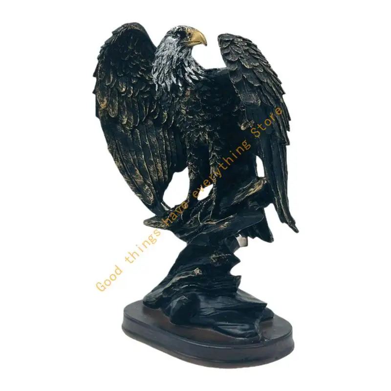 

Gift For Colleague Bird Spreading Wing Resin Statue Office Desk Shelf Decors 55KF