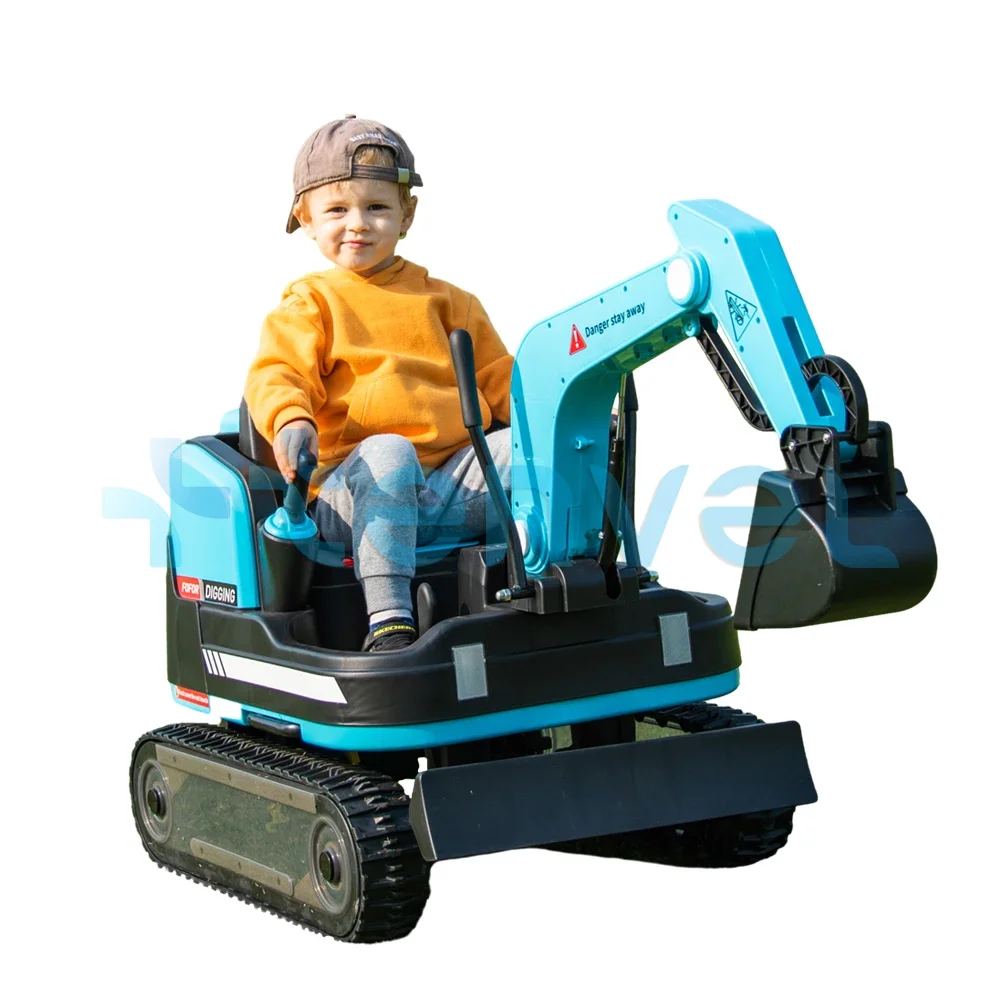 2023 Factory New Design Kids Electric Excavator Children 12V Electric Toy Car Battery Operated Kids Ride on Excavator Toy Car