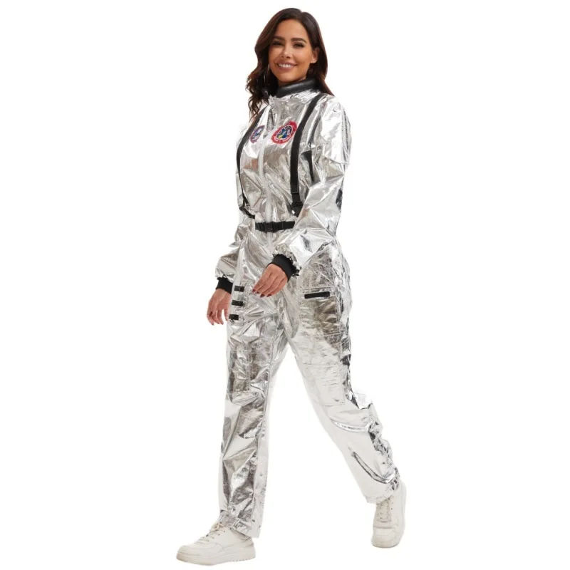Loween roupa de casal astronauta piloto espaço viajante traje par wear roupas de palco étnico feminino faion tendência