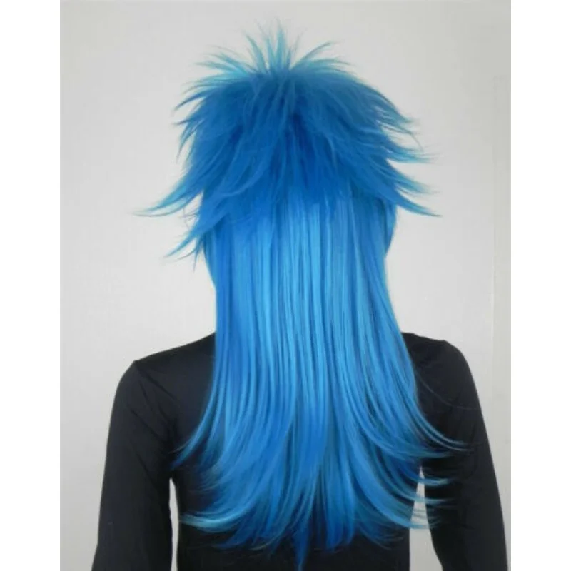 Hot Sell Fashion Long Light Blue Straight Women Lady Cosplay Hair Wig