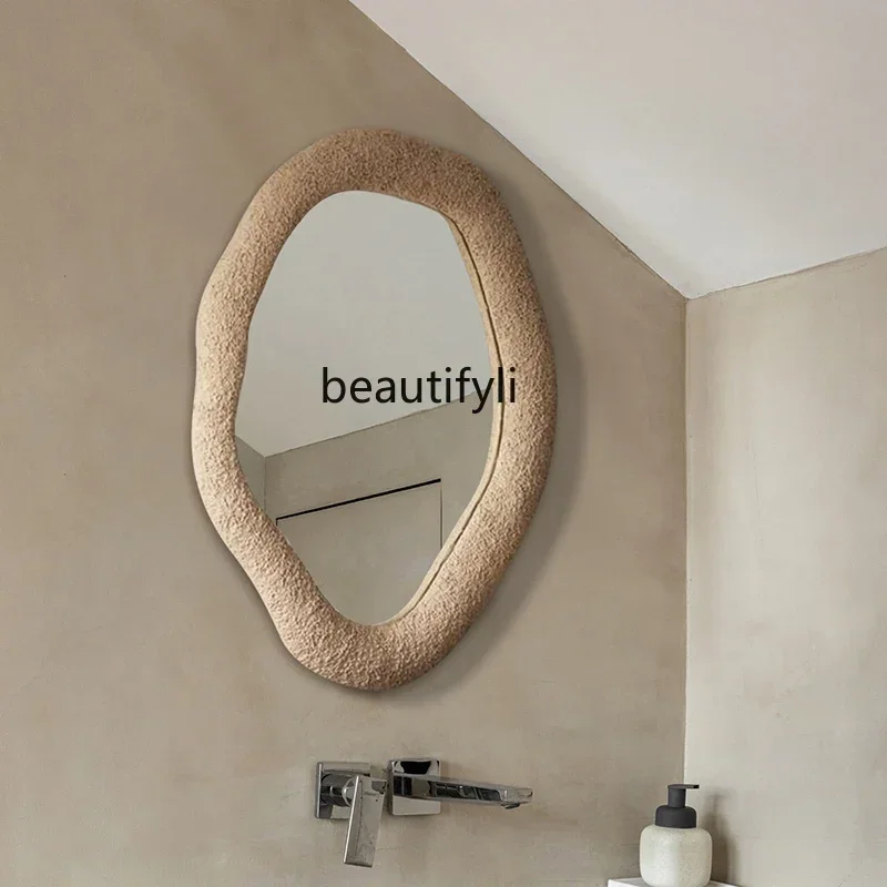 Nordic, makeup mirror ins style special-shaped bedroom wall-mounted creative vanity mirror irregular entrance6239