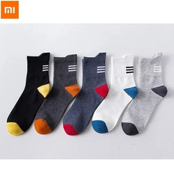 5pairs Xiaomi Cotton Men Socks Breathable Socks High Quality Boat Socks Black Short Sweat-absorbent Size 39-44