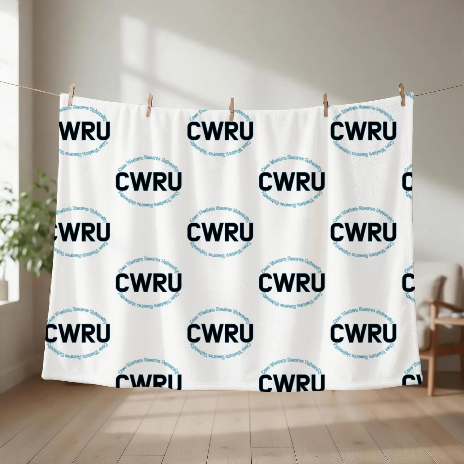 Case Western Reserve University Throw Blanket couch cozy soft plush fuzzy picnic outdoor blanket