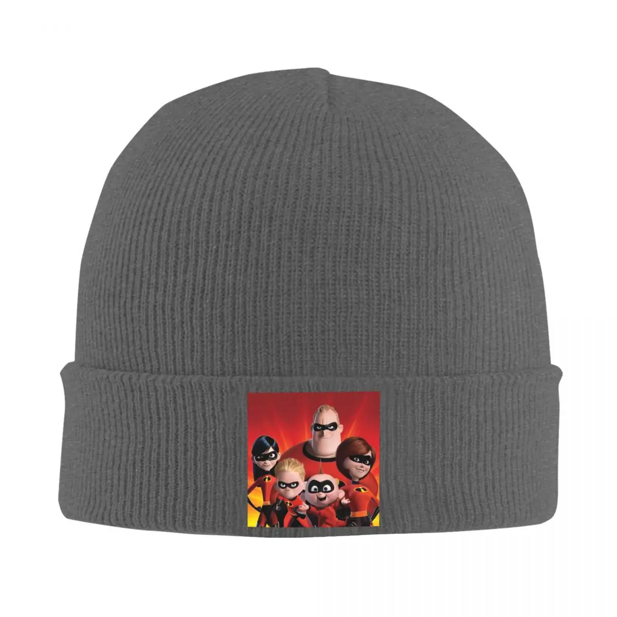 The Incredibles Warm Knitted Cap Fashion Bonnet Hat Autumn Winter Outdoor Beanies Hats for Unisex Adult