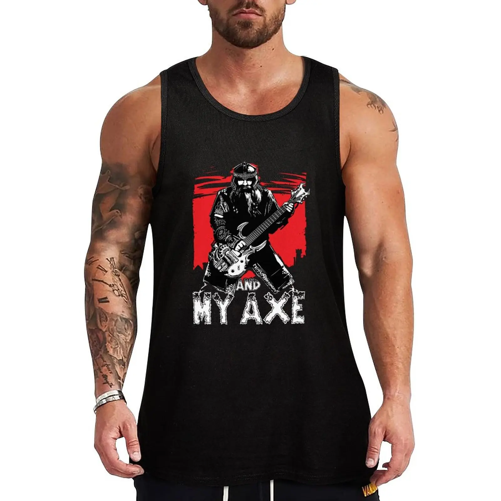 

Gimli and My Axe Heavy Metal Tank Top sports suits t-shirts for Men's gym Male vest Men's summer t-shirt