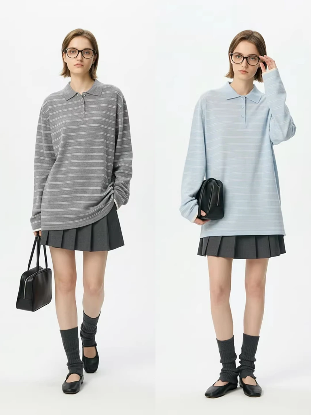 

Женский вязаный свитер Herzhi ZHMHZ с длинным рукавом, в полоску, свободного кроя, в интеллектуальном стиле, весна-лето, из смесовой шерсти