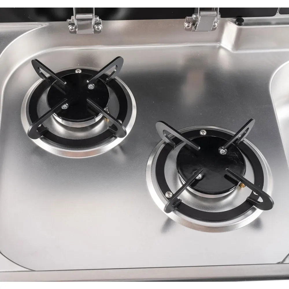 Wholesale 304 Stainless Steel Boat Yacht RV Caravan Style Kitchen Gas Stove Burner and Sink Combo