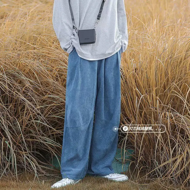 2023 letnie spodnie w stylu KPOP, luźne spodnie męskie Y2K, dopasowane do stylu Vintage, na co dzień, w jednolitym kolorze, wszystkie pasujące