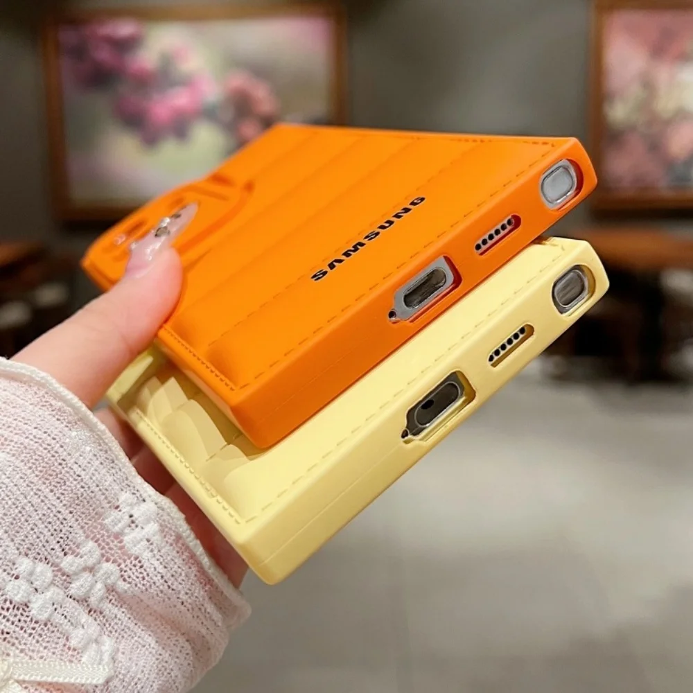 Original Soft Down Jackets Case For Samsung S26 S25 S24 S23 Ultra Plus S24 FE Coque A56 A55 A25 A35 A15 Camera Protection Cover