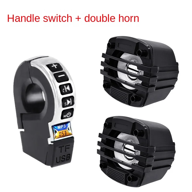 Bluetooth Sound System with Handle Switch Motorcycle Handle Sound System Bracelet Style with USB Charging