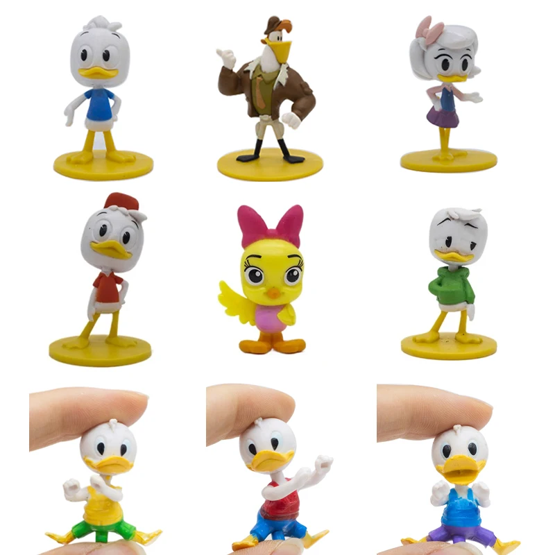 Disney Donald Duck Cartoon Cuckoo-Loca Goofy Model Kawaii Creativity Cute Desktop Ornaments Kids Birthday Cake Decoration Gifts