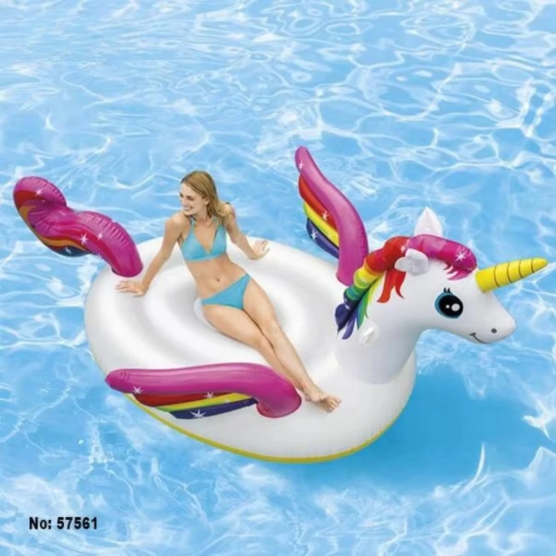 57561 Small Inflatable rainbow Color unicorn Inflatable Water Toys