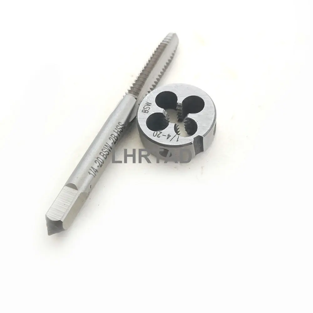 HSS straight flute taps dies set BSW 5/32 1/4-20 1/8 5/16 1/2-12 9/16 3/16 Withworth thread tap and die set 5/8 3/8 3/4-10 7/16