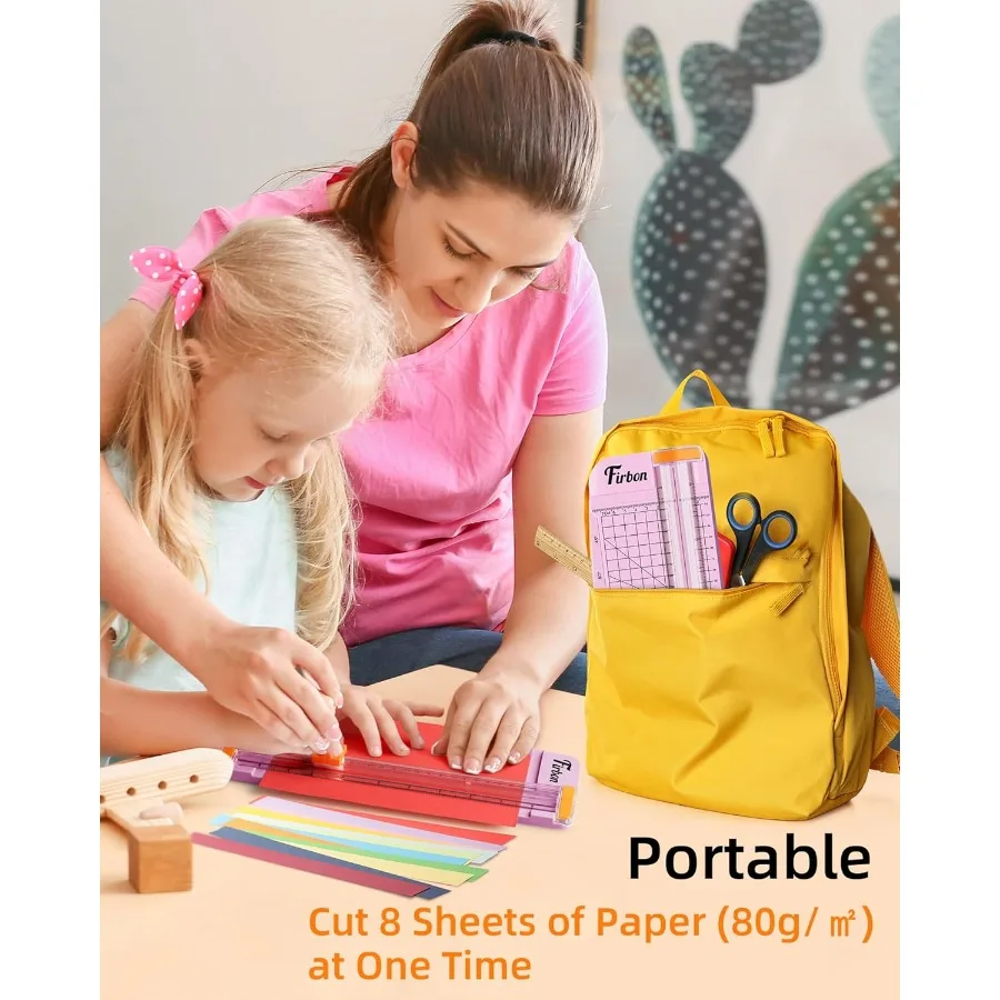 ماكينة تشذيب الورق الصغيرة المستقيمة مقاس A5 باللون الوردي مع مسطرة جانبية لسكرابوكينغ ورق الحرف ملصق القسيمة والبطاقات #2