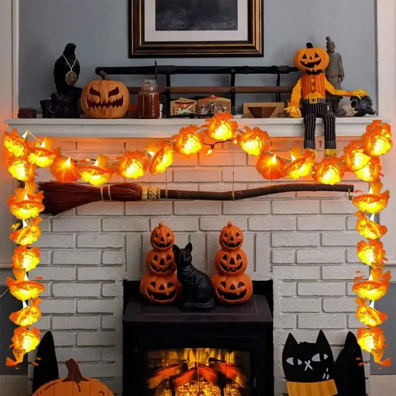 LED ดาวเรือง Garland ไฟดาวเรือง LED ดอกไม้ Day Of The Dead ตกแต่ง Diwali ตกแต่งสําหรับ Home แบตเตอรี่