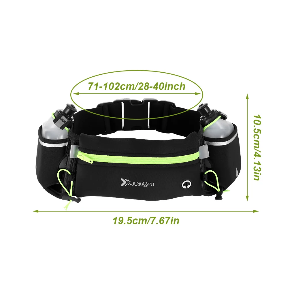 

Water Bottle Belt Pouch Adjustable Nylon Sports Belt Bag Reflective Portable Waist Pocket