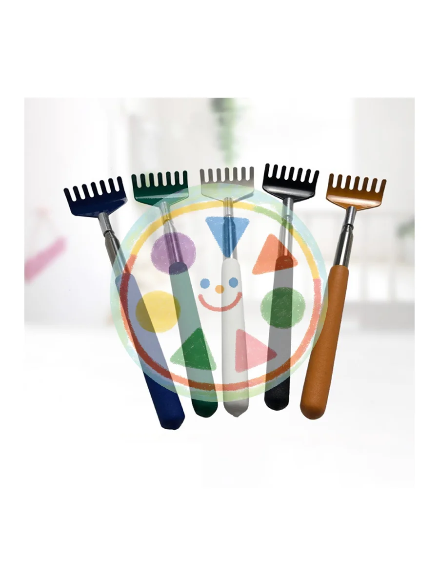 

Стальная телескопическая чесалка-массажер для спины