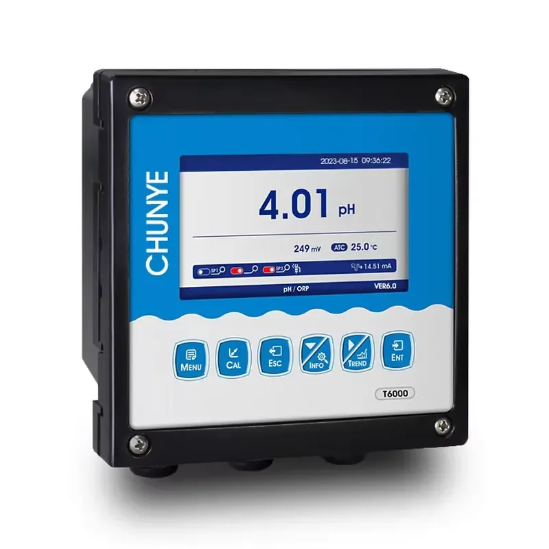 CE Certified pH Electrode Probe and Transmitter with 4-20mA RS485 Output Signal Relay Control Trend Diagram